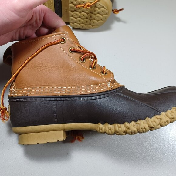 LL Bean womens brown an tan hunting winter Bean duck boots 8 M USA - Picture 10 of 16